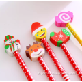 Shrink Film Christmas Cartoon Round Pencil